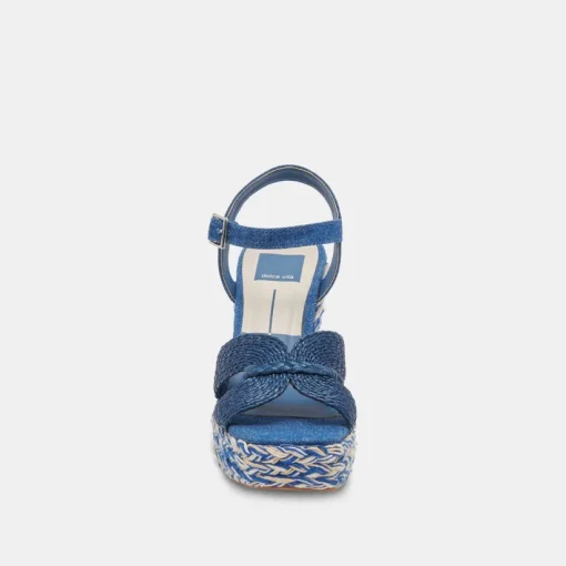 CALE HEELS BLUE DENIM
