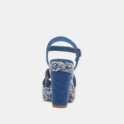 CALE HEELS BLUE DENIM