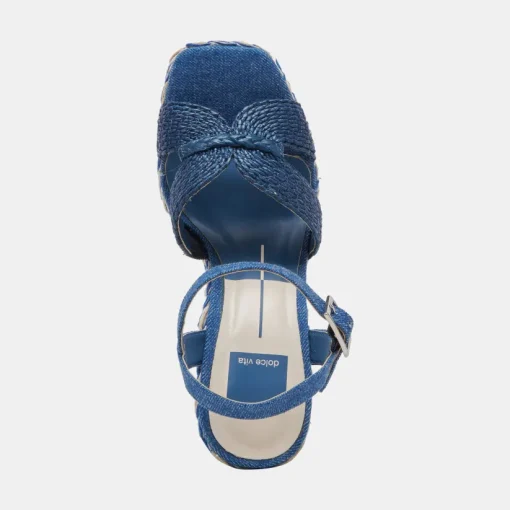 CALE HEELS BLUE DENIM