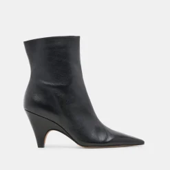 CALICO BOOTIES BLACK LEATHER