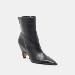 CALICO BOOTIES BLACK LEATHER
