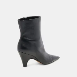 CALICO BOOTIES BLACK LEATHER