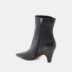 CALICO BOOTIES BLACK LEATHER