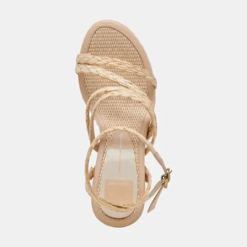 CATINA HEELS LT NATURAL RAFFIA