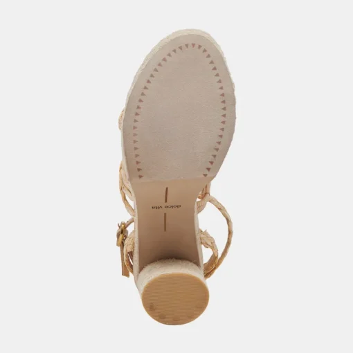 CATINA HEELS LT NATURAL RAFFIA