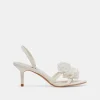 CECILA HEELS WHITE FLORAL EYELET