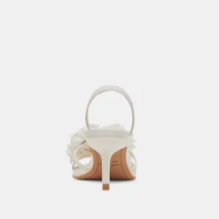 CECILA HEELS WHITE FLORAL EYELET
