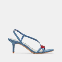 CERISE HEELS BLUE DENIM