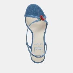CERISE HEELS BLUE DENIM