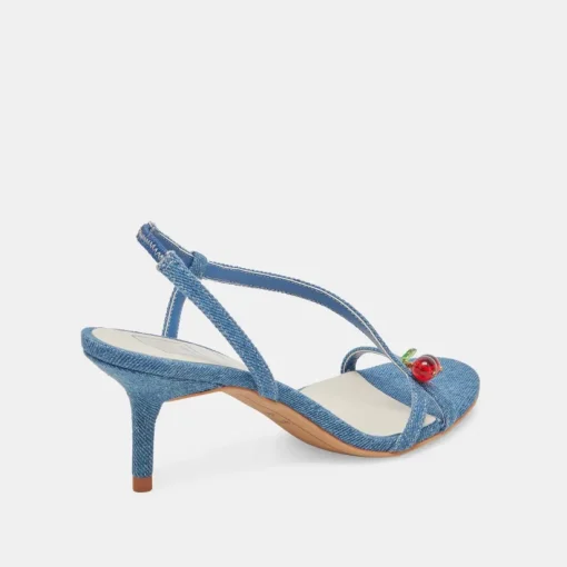 CERISE HEELS BLUE DENIM