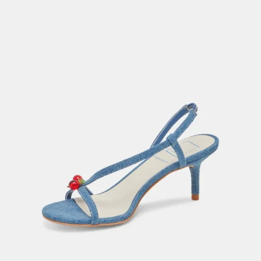 CERISE HEELS BLUE DENIM