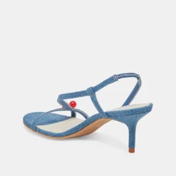 CERISE HEELS BLUE DENIM