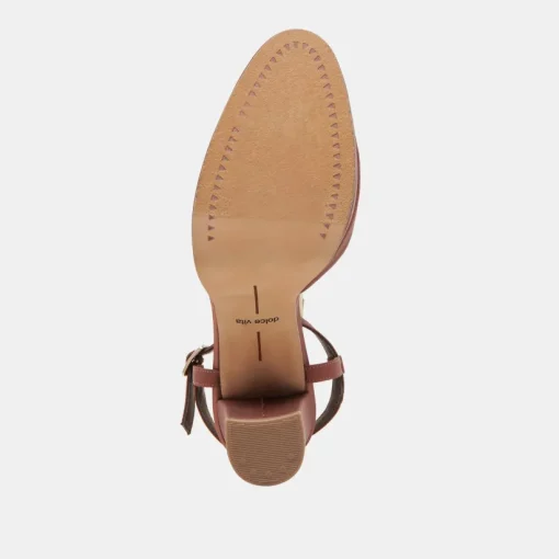 CLAUD HEELS CHOCOLATE SATIN