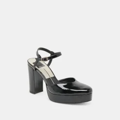 CLAUD HEELS MIDNIGHT PATENT LEATHER
