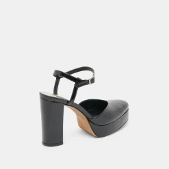 CLAUD HEELS MIDNIGHT PATENT LEATHER