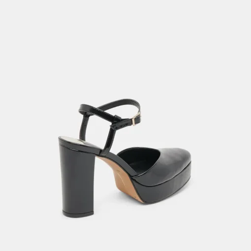 CLAUD HEELS MIDNIGHT PATENT LEATHER