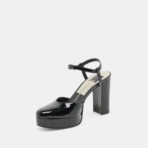 CLAUD HEELS MIDNIGHT PATENT LEATHER