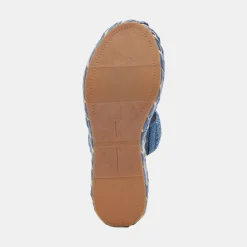 CORLA SANDALS BLUE RAFFIA