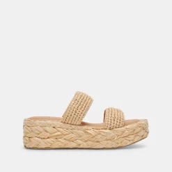 CORLA SANDALS LT NATURAL RAFFIA