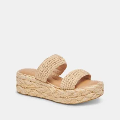 CORLA SANDALS LT NATURAL RAFFIA