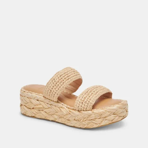 CORLA SANDALS LT NATURAL RAFFIA