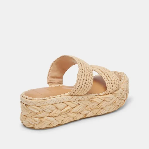 CORLA SANDALS LT NATURAL RAFFIA