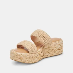 CORLA SANDALS LT NATURAL RAFFIA