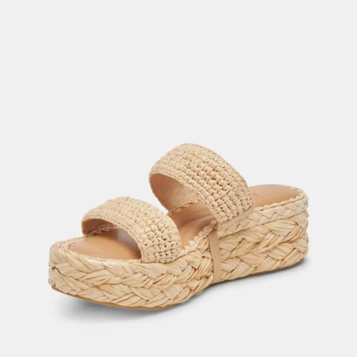 CORLA SANDALS LT NATURAL RAFFIA