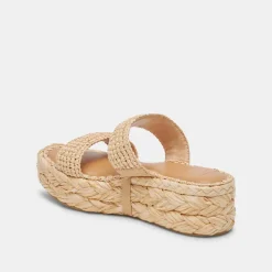 CORLA SANDALS LT NATURAL RAFFIA