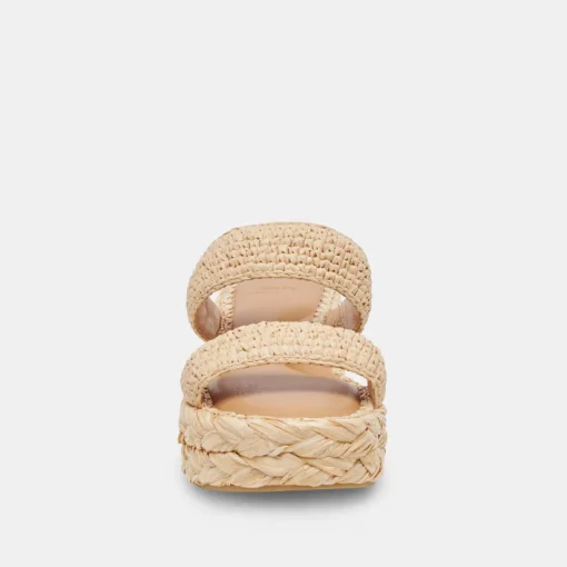 CORLA SANDALS LT NATURAL RAFFIA