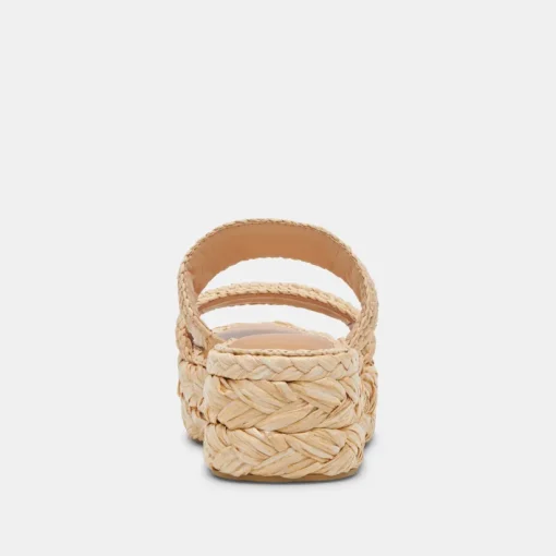 CORLA SANDALS LT NATURAL RAFFIA