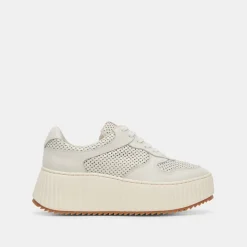 DAISHA SNEAKERS WHITE PERFORATED LEATHER