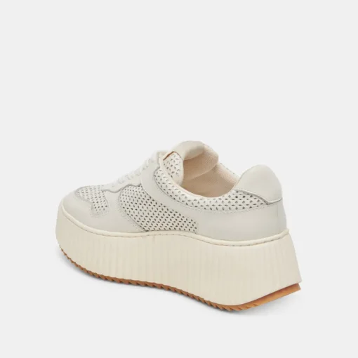 DAISHA SNEAKERS WHITE PERFORATED LEATHER
