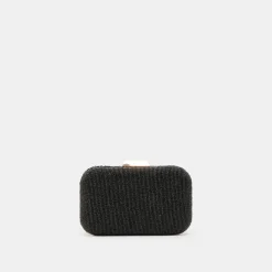 DAISY CLUTCH BLACK GOLD BEADED