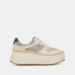 DANDI SNEAKERS BLACK NATURAL RAFFIA