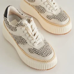 DANDI SNEAKERS BLACK NATURAL RAFFIA