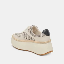 DANDI SNEAKERS BLACK NATURAL RAFFIA
