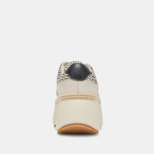DANDI SNEAKERS BLACK NATURAL RAFFIA