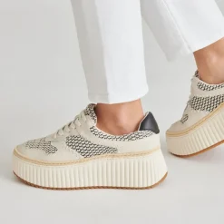 DANDI SNEAKERS BLACK NATURAL RAFFIA
