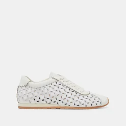 DANIE EYELET PERF SNEAKERS TRUE WHITE LEATHER