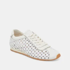 DANIE EYELET PERF SNEAKERS TRUE WHITE LEATHER