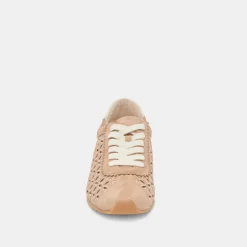 DANIE EYELET PERF SNEAKERS CAMEL SUEDE