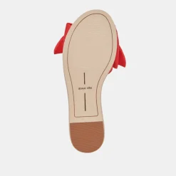 DARSEY SANDALS RED SATIN
