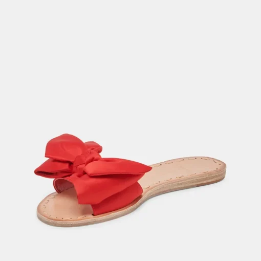 DARSEY SANDALS RED SATIN