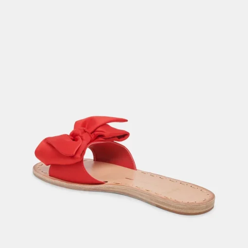 DARSEY SANDALS RED SATIN