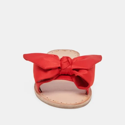 DARSEY SANDALS RED SATIN
