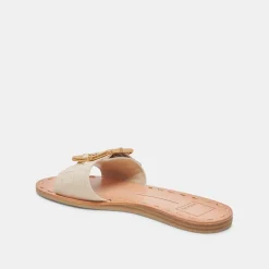 DASA SANDALS BONE EMBOSSED LEATHER