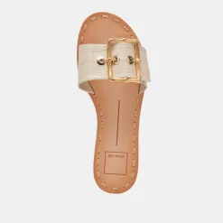 DASA SANDALS BONE EMBOSSED LEATHER