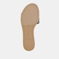 DASA WIDE SANDALS BLACK NATURAL RAFFIA
