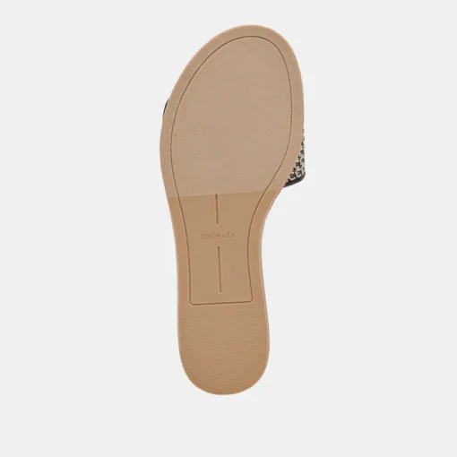 DASA WIDE SANDALS BLACK NATURAL RAFFIA